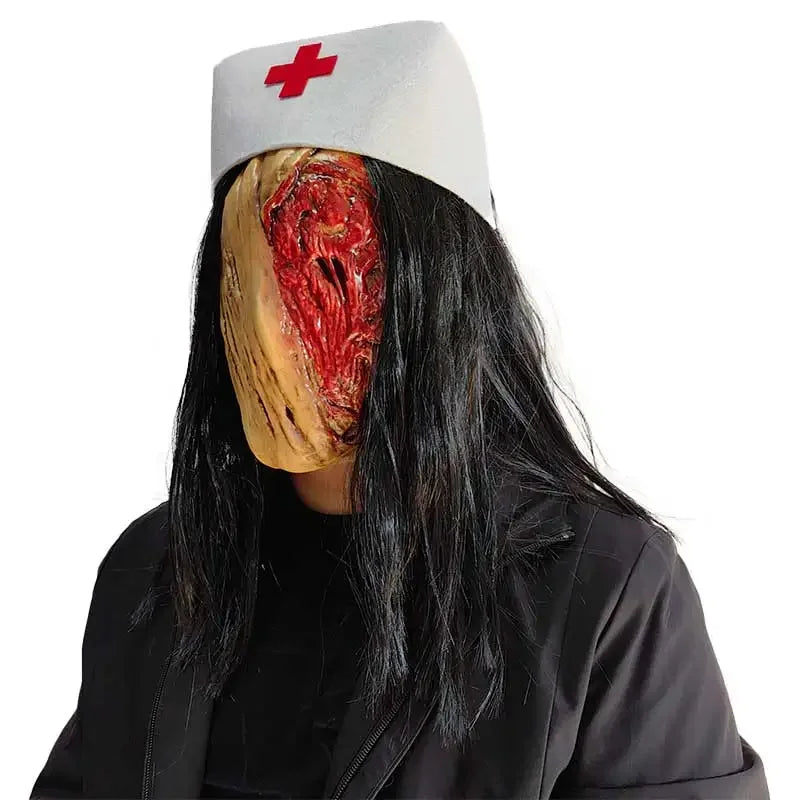 Halloween Latex Nurse Mask – Blood-Curdling Horror for Your Next Escape!"
Step into the nightmare with this Halloween Latex Nurse Mask – a disturbingly realistic mask that screams horror from every angle! With its bloody,