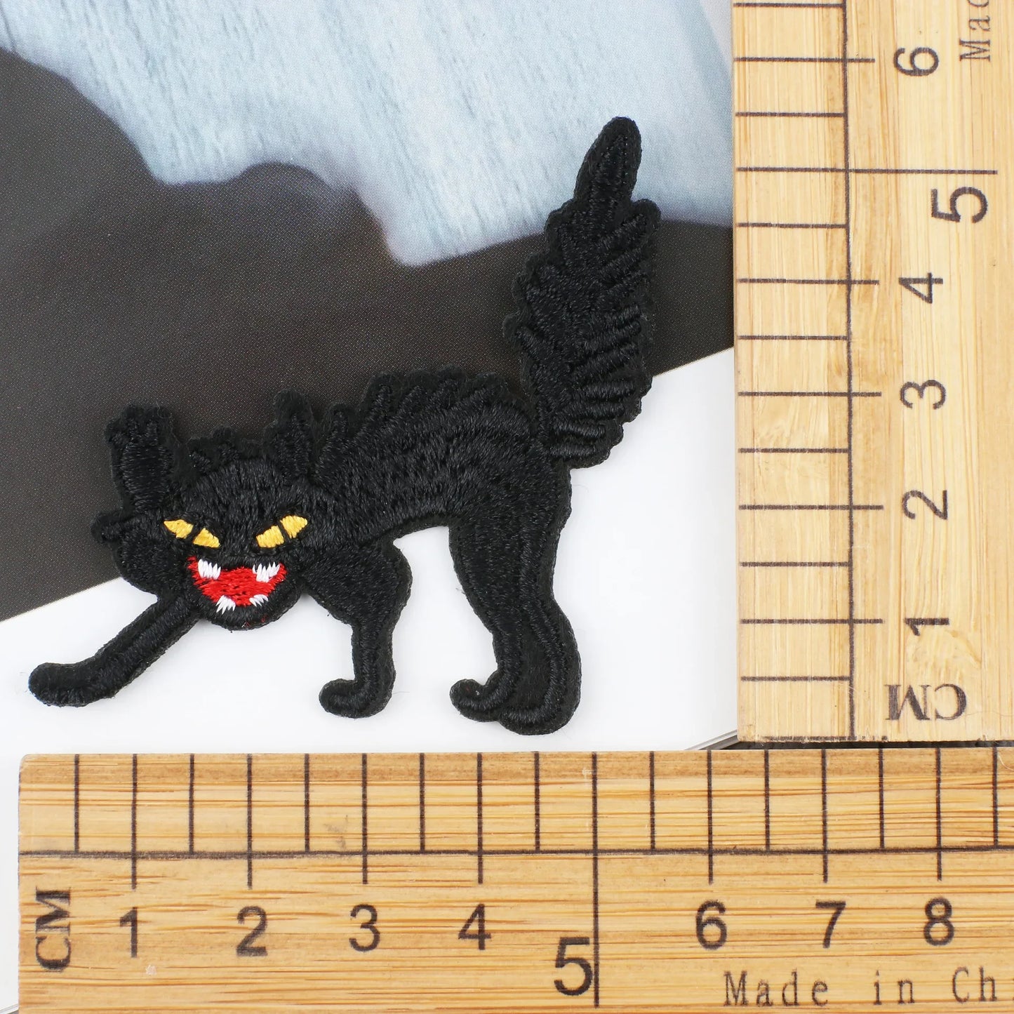 Computer Embroidery Bat Halloween Cloth Sticker Demon Pumpkin Clothes Patch Sticker Spider Web Horror Cat Embroidery Label
