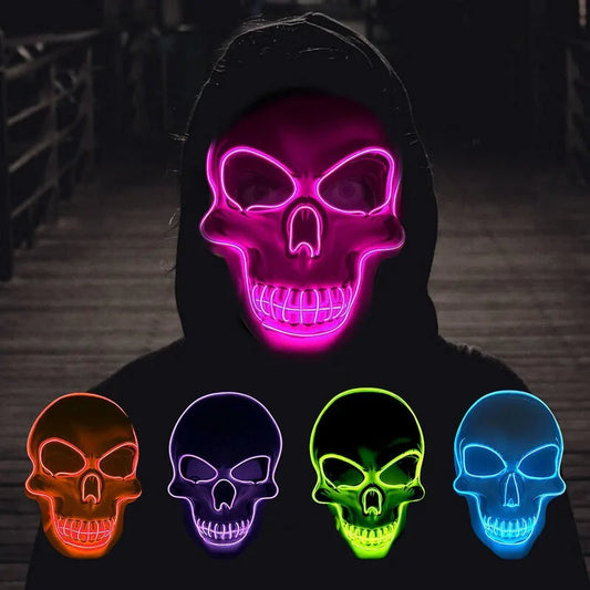 Halloween Horror Skull LED Mask – Light Up the Night with Creepy Glow!"
Unleash nightmarish energy with the Horror Skull LED Mask – the perfect fusion of terrifying design and mesmerizing glow. Featuring a realistic skull
