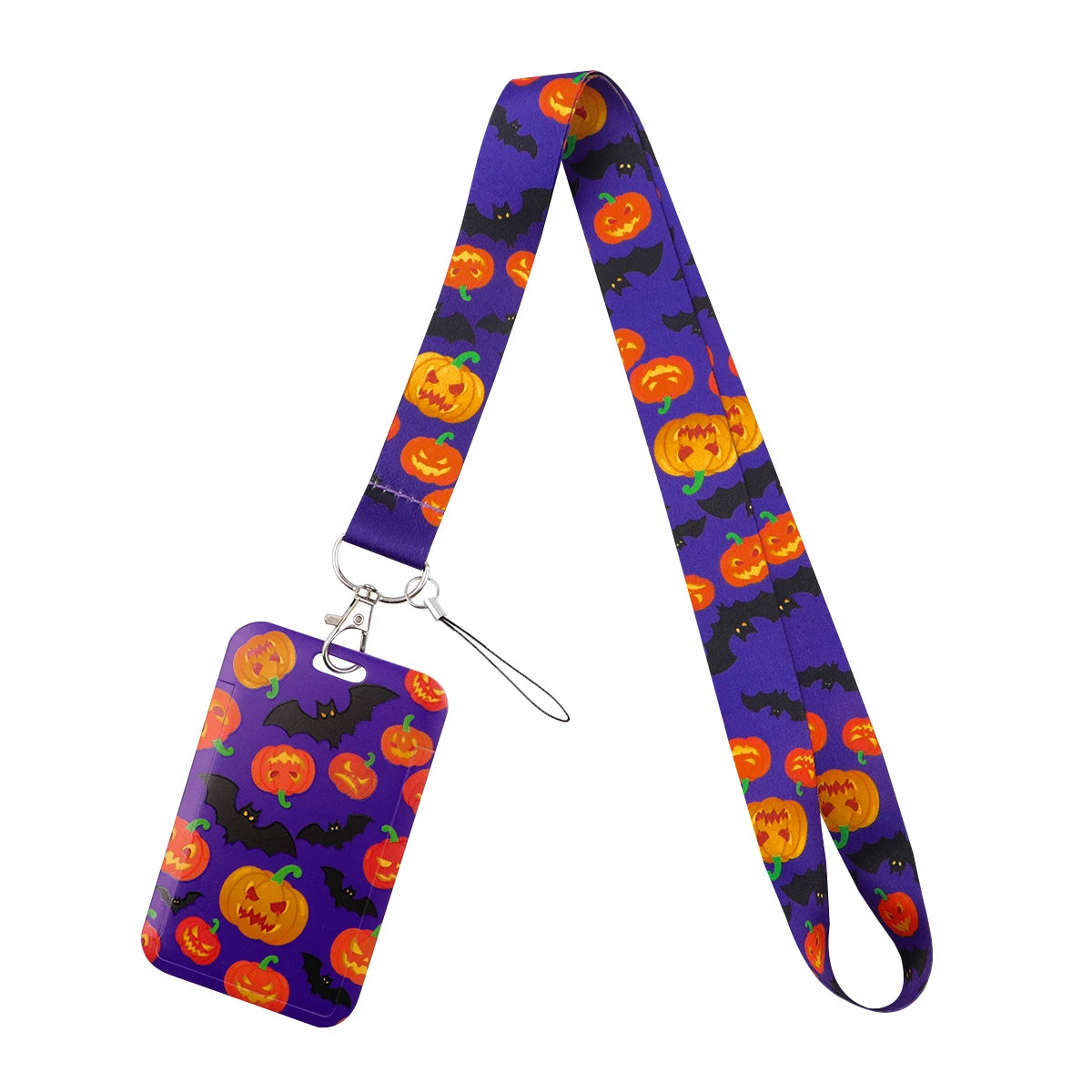 Halloween Pumpkin Credential Holder Punk Lanyards for Key Neck Strap For Card Badge Gym Keychain Keyring Accessories Gifts