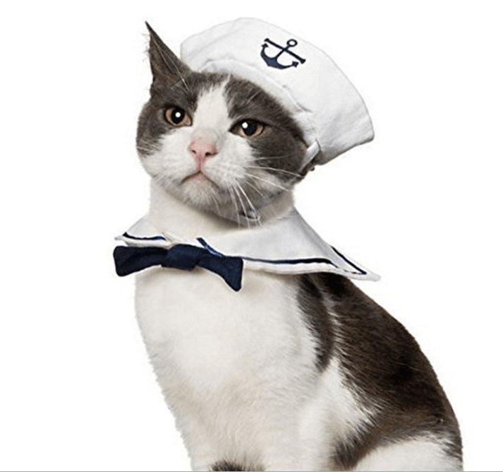 Adorable Nautical Pet Costume Set - Perfect For Halloween Cosplay!