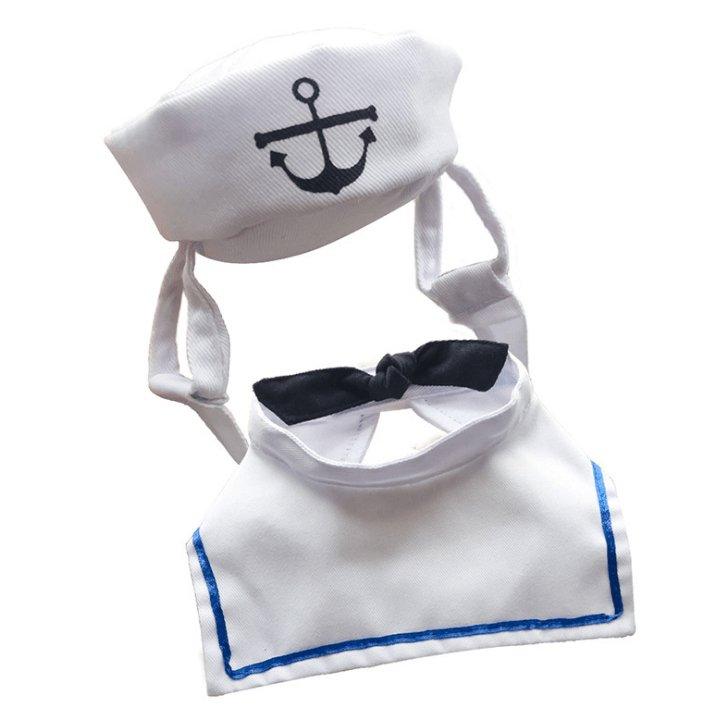 Adorable Nautical Pet Costume Set - Perfect For Halloween Cosplay!