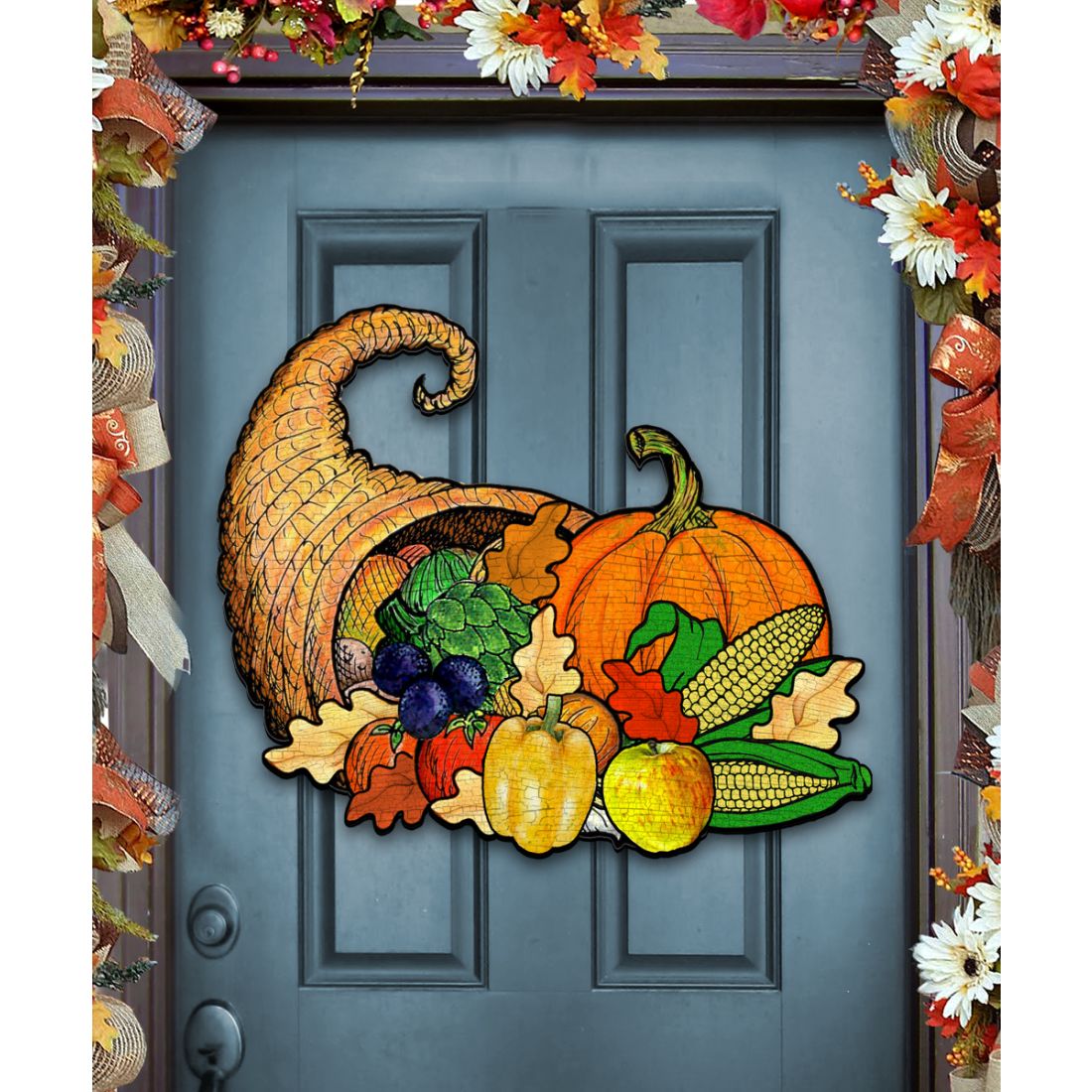 Thanksgiving Halloween Door Decor by G. DeBrekht - Thanksgiving Halloween Decor - 8158905H
