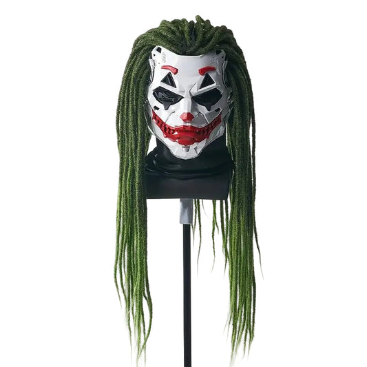 NNETM Joker Clown Costume Mask with Braids-0