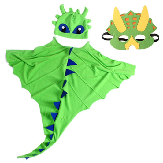 Halloween Dinosaur Cloak Hats Mask Costume Sets
